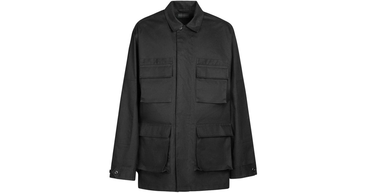 Balenciaga Cotton Cargo Jacket in Black for Men | Lyst UK