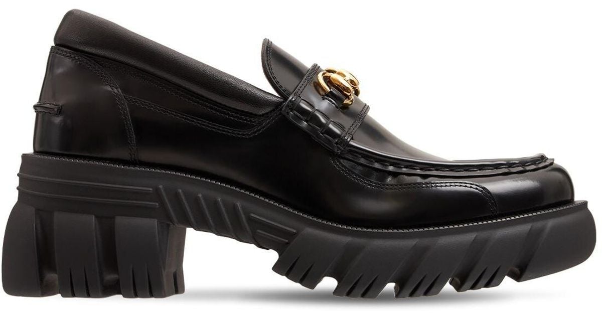 Gucci 40mm Romance Brushed Leather Loafers in Black Lyst Canada