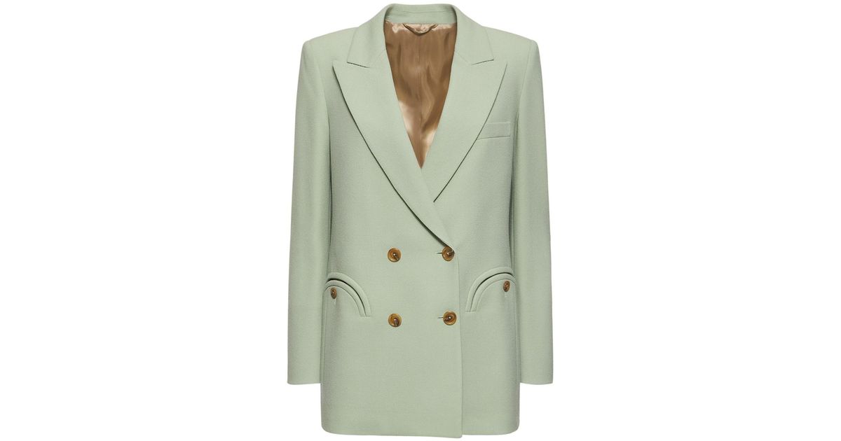 Blazé Milano Cool&easy Everyday Wool Blazer in Green | Lyst