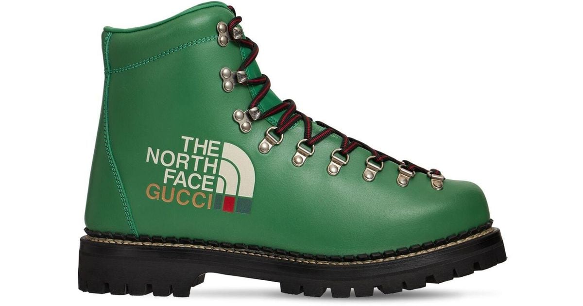 Stivali Hiking X The North Face In Pelle da Uomo di Gucci in Verde | Lyst