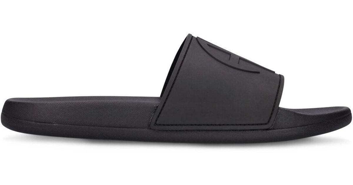 Anine Bing 10mm Isla Rubber Slide Sandals in Black | Lyst