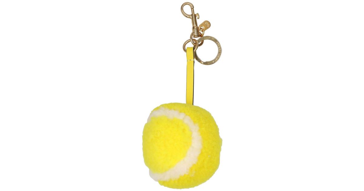 Anya Hindmarch Tennis Charm in Metallic Lyst