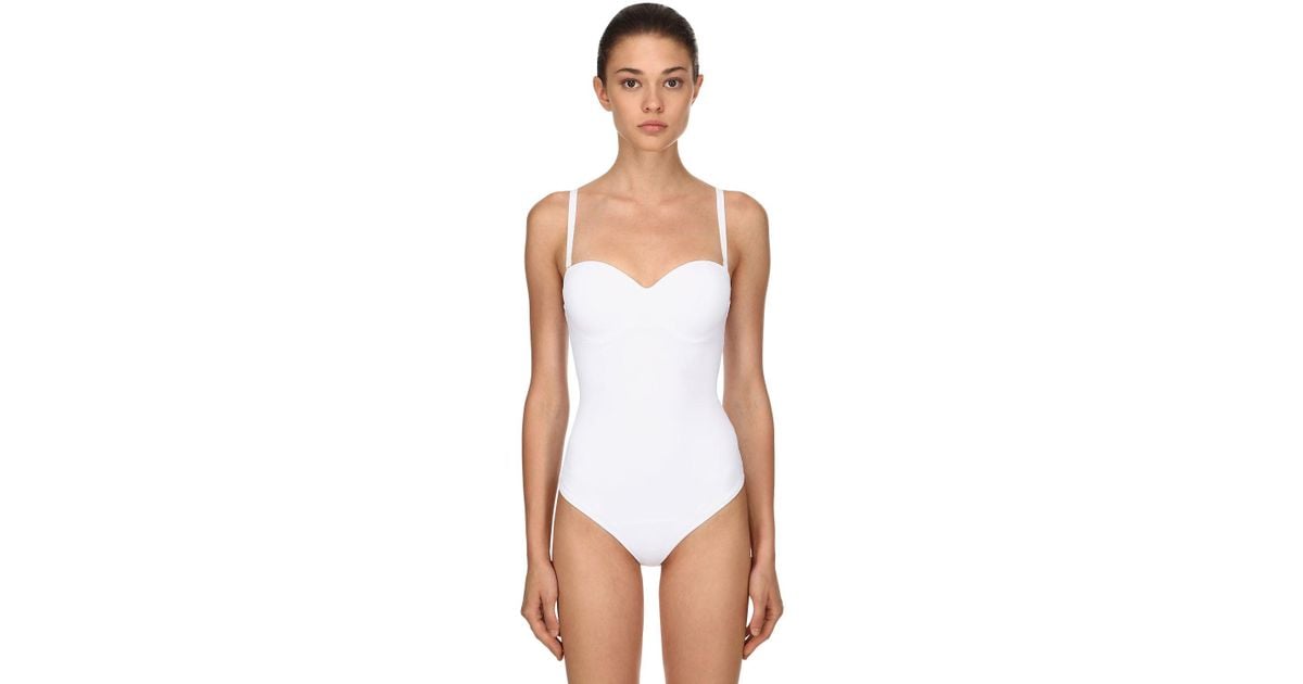 Wolford Mat De Luxe Forming Bodysuit in White | Lyst