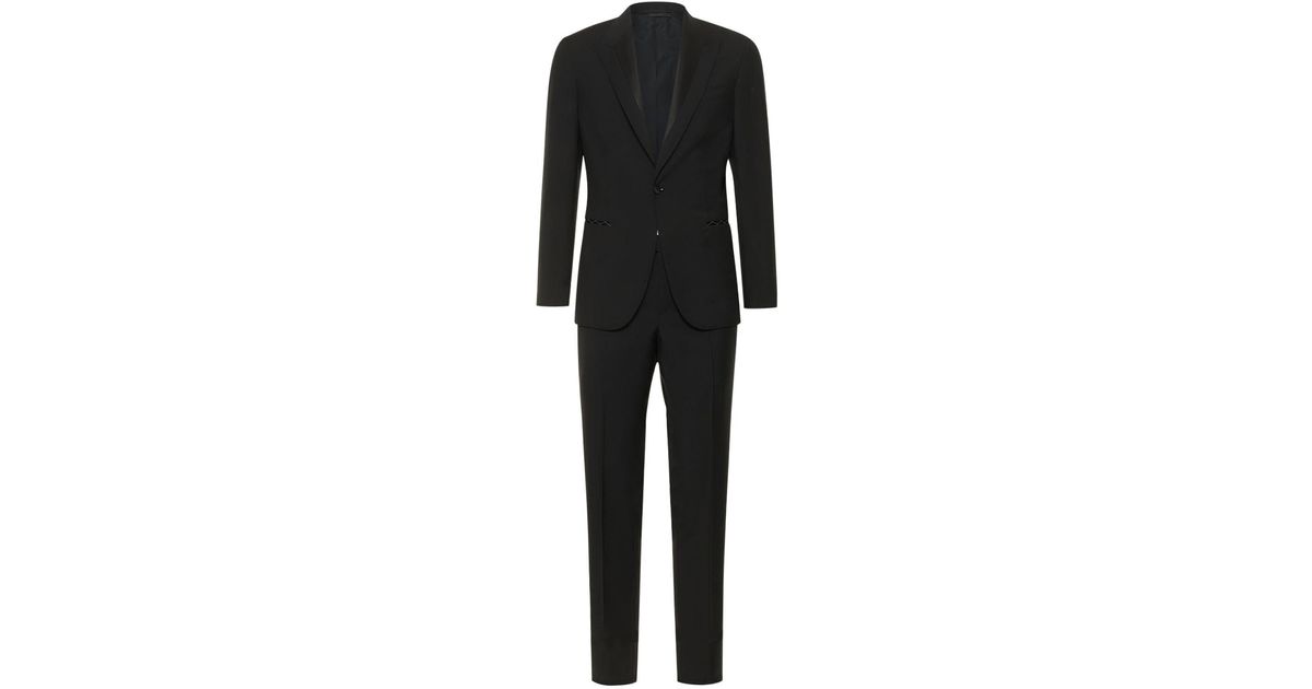 Brioni Smoking Perseo Wool & Mohair Suit in Black for Men | Lyst UK