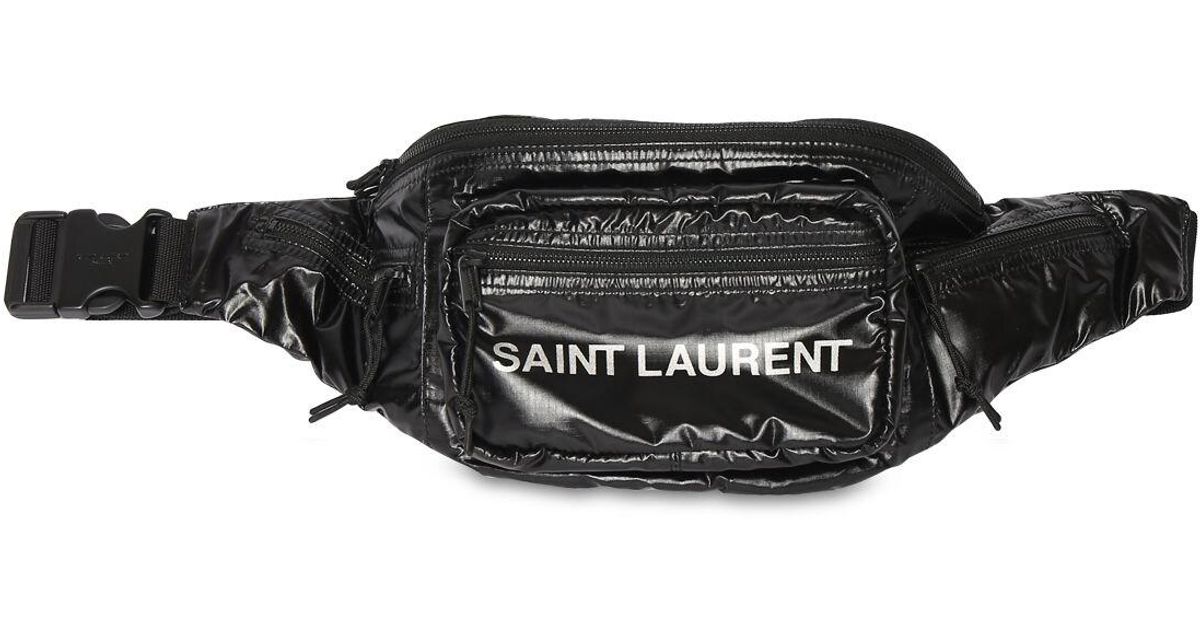 Sac duffle en nylon ripstop à logo Synthétique Saint Laurent pour homme en coloris Noir Homme Sacs Sacs de sport 