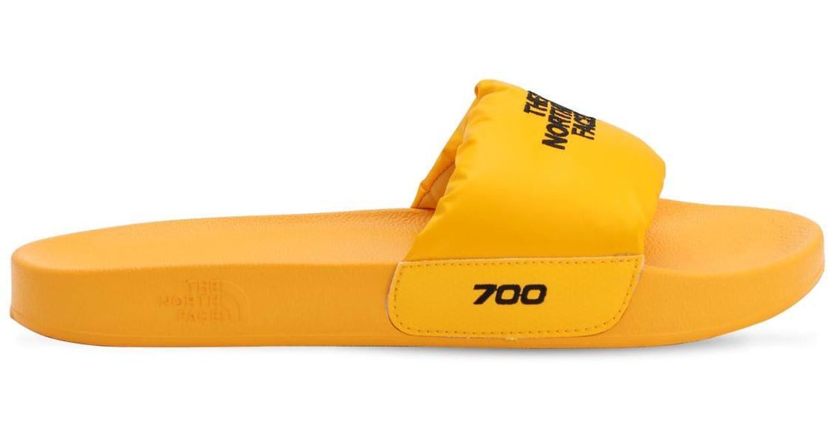 Mens Shoes Slip-on shoes Slippers The North Face Rubber Logo Printed Open-toe Sandals in Yellow for Men 