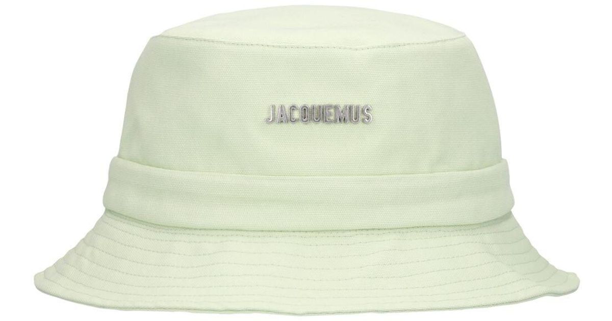 Jacquemus Le Bob Gadjo Cotton Logo Bucket Hat in Light Green (Green) Lyst