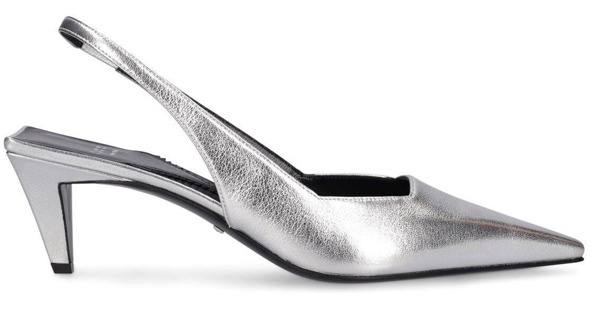 105mm Gg Canvas Slingback Pumps