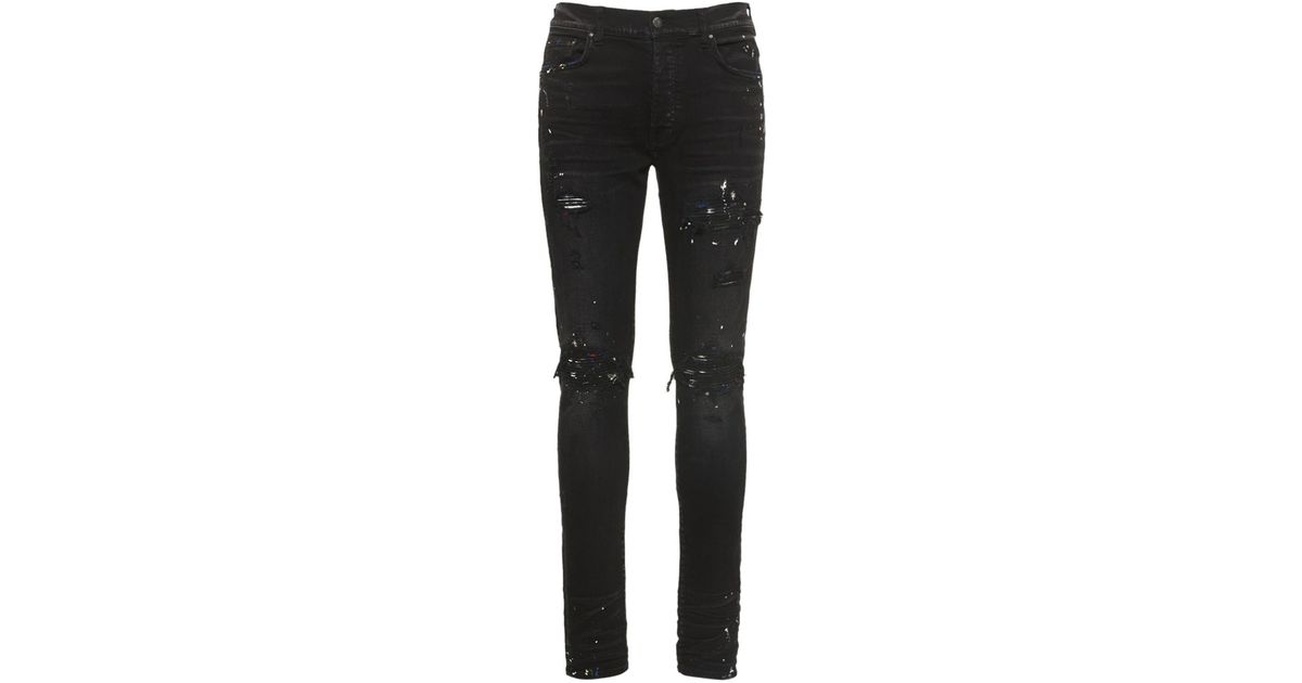 Amiri Mx1 Paint Splatter Denim Cotton Jeans in Black for Men Lyst UK