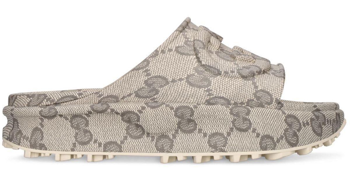 Gucci Miami Rubber Pool Slides in White for Men Lyst