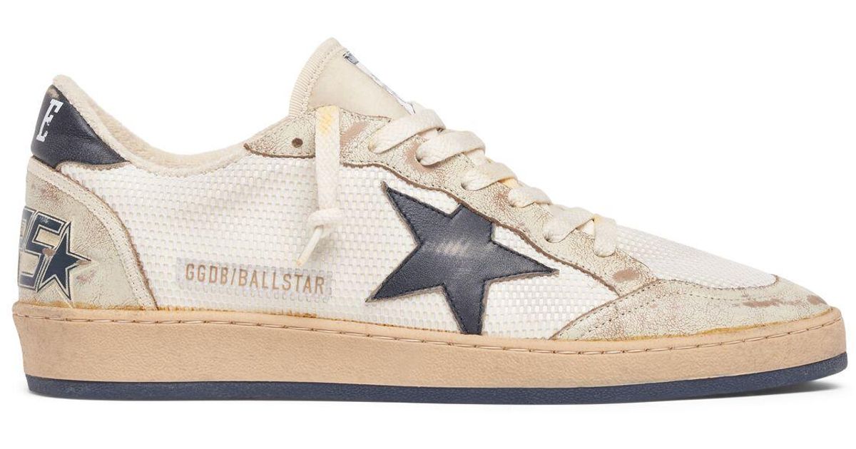 Golden Goose Ballstar Leather & Mesh Sneakers for Men | Lyst