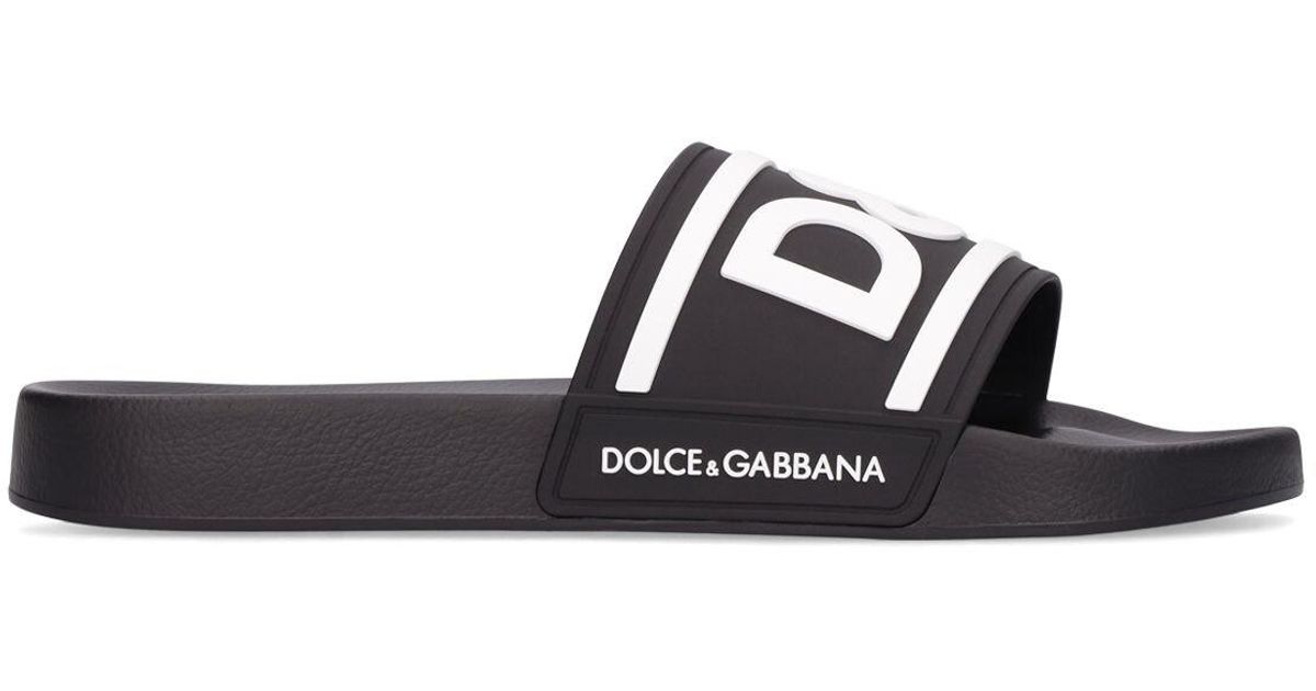 Dolce & Gabbana D&g Rubber Slide Sandals for Men | Lyst Canada