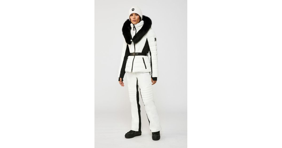 Mackage Elita Down Ski Jacket With Removable Silverfox Fur Trim In Off White - Women - Save 35% 