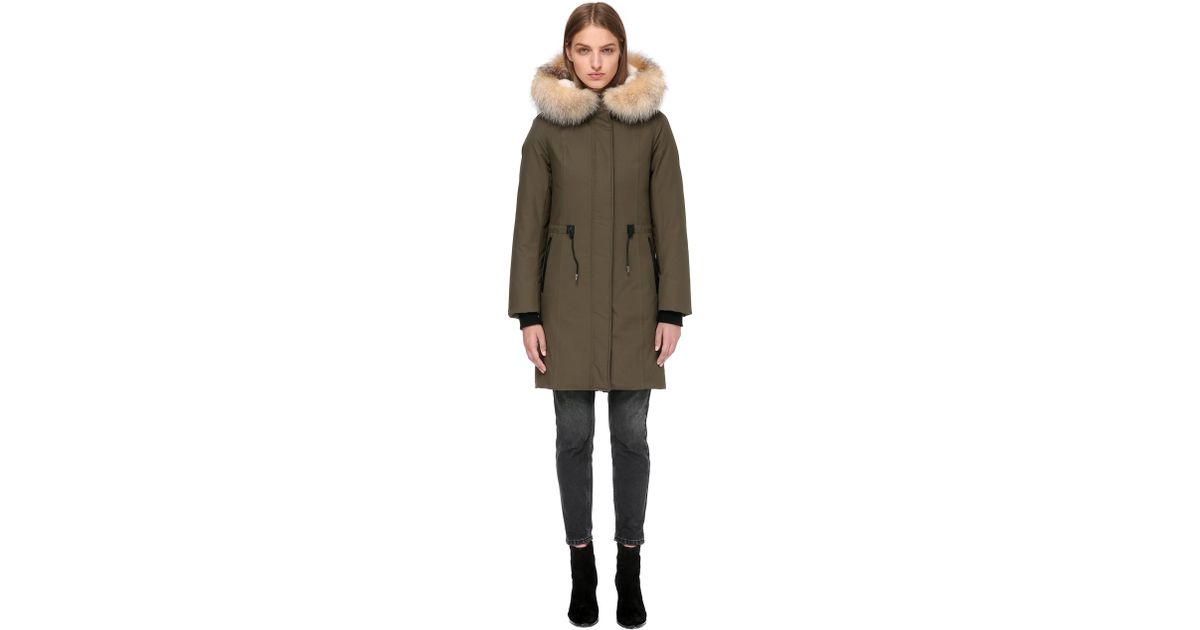 mackage enia down jacket with fur hood