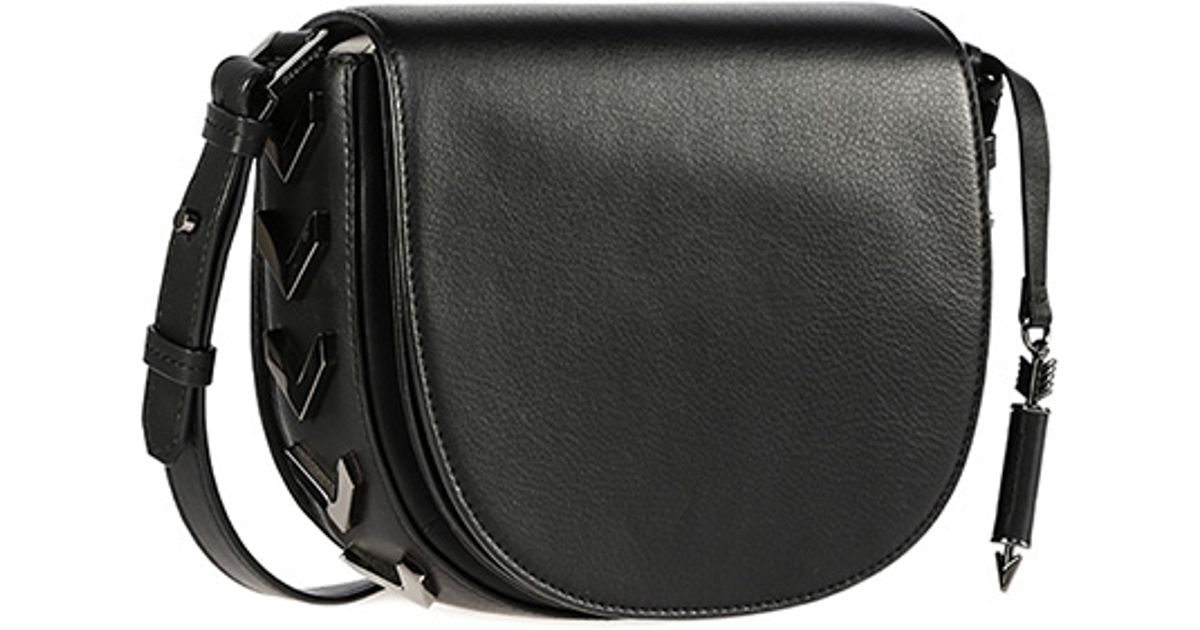 black crossbody saddle bag