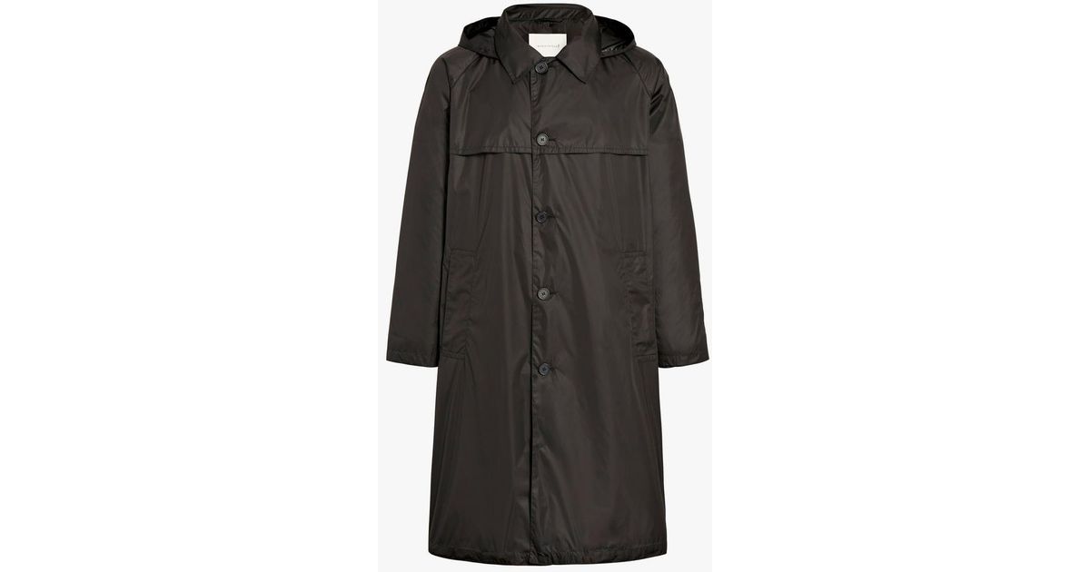 Mackintosh Synthetic Black Nylon Hooded Coat for Men - Lyst