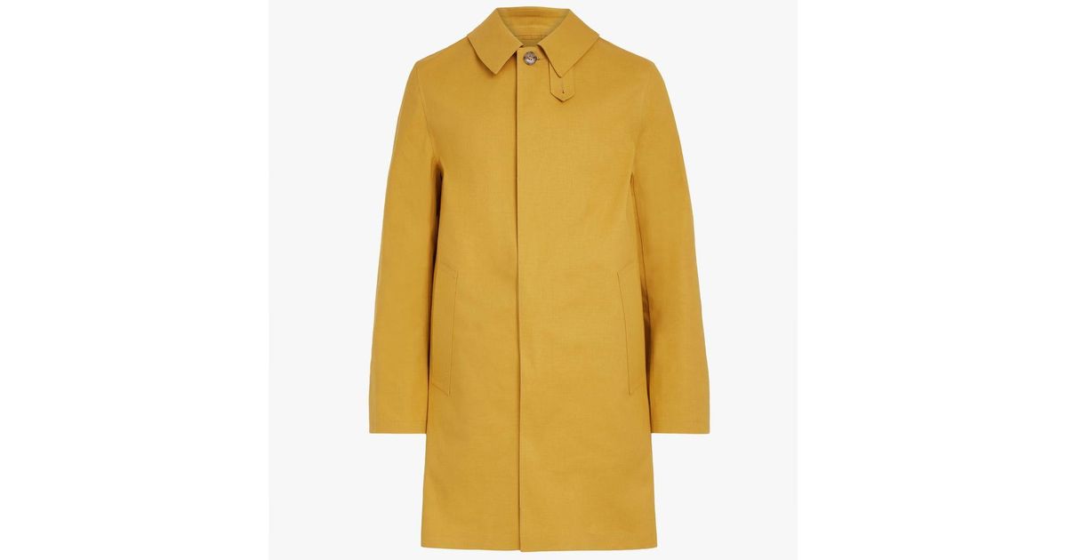 Mackintosh Arrowood Bonded Cotton Short Coat Gr-002 in Yellow for Men ...