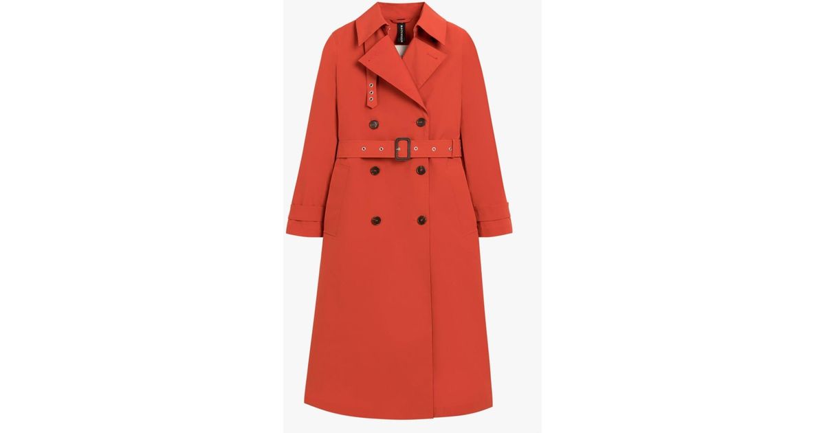 Mackintosh Polly Jaffa Eco Dry Trench Coat in Red | Lyst UK