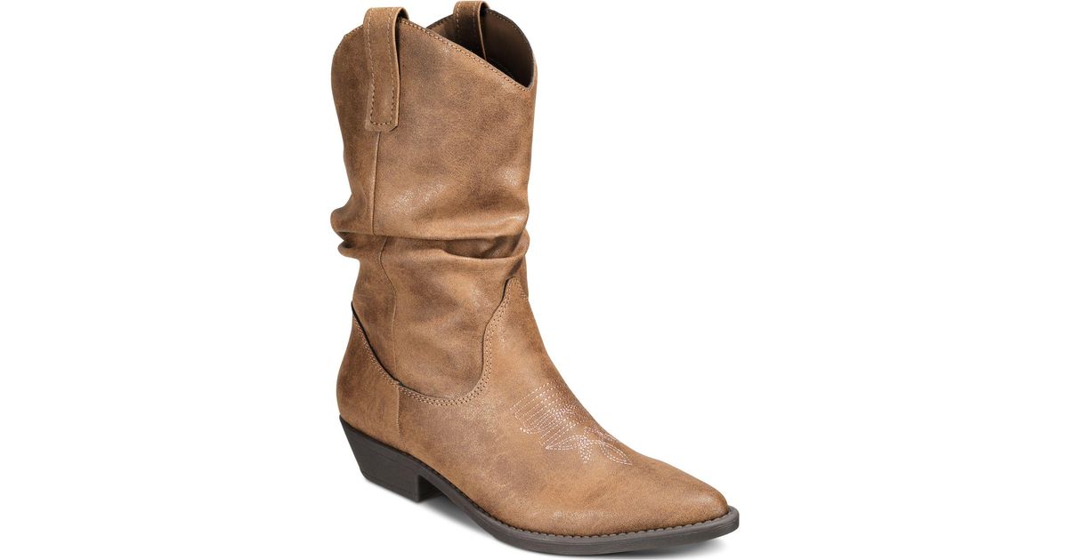 Style & Co. Dannaa Western Boots, Created For Macy's in Natural Lyst