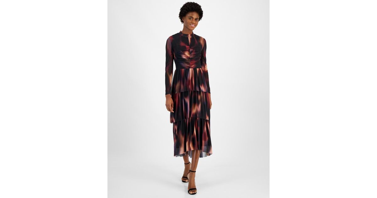 knee length dresses for ladies Anne Klein Faux-Wrap Dress
