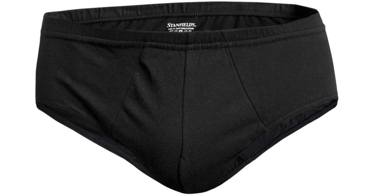 Stanfield's Premium Medi Brief Underwear in Black for Men Lyst