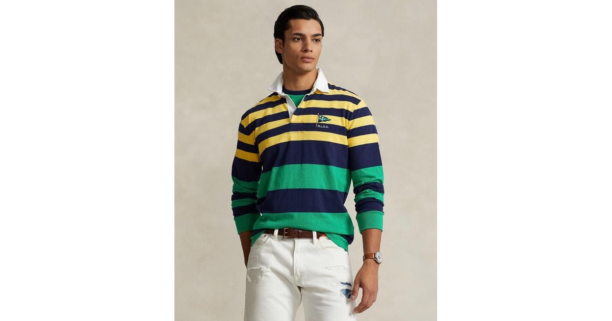 POLO RALPH LAUREN CLASSIC FIT STRIPED JERSEY RUGBY SHIRT