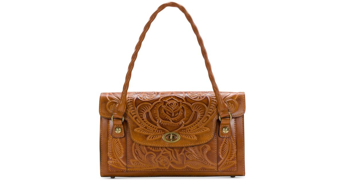 Patricia Nash Burnished Tooled Collection Sanabria Satchel Bag in ...