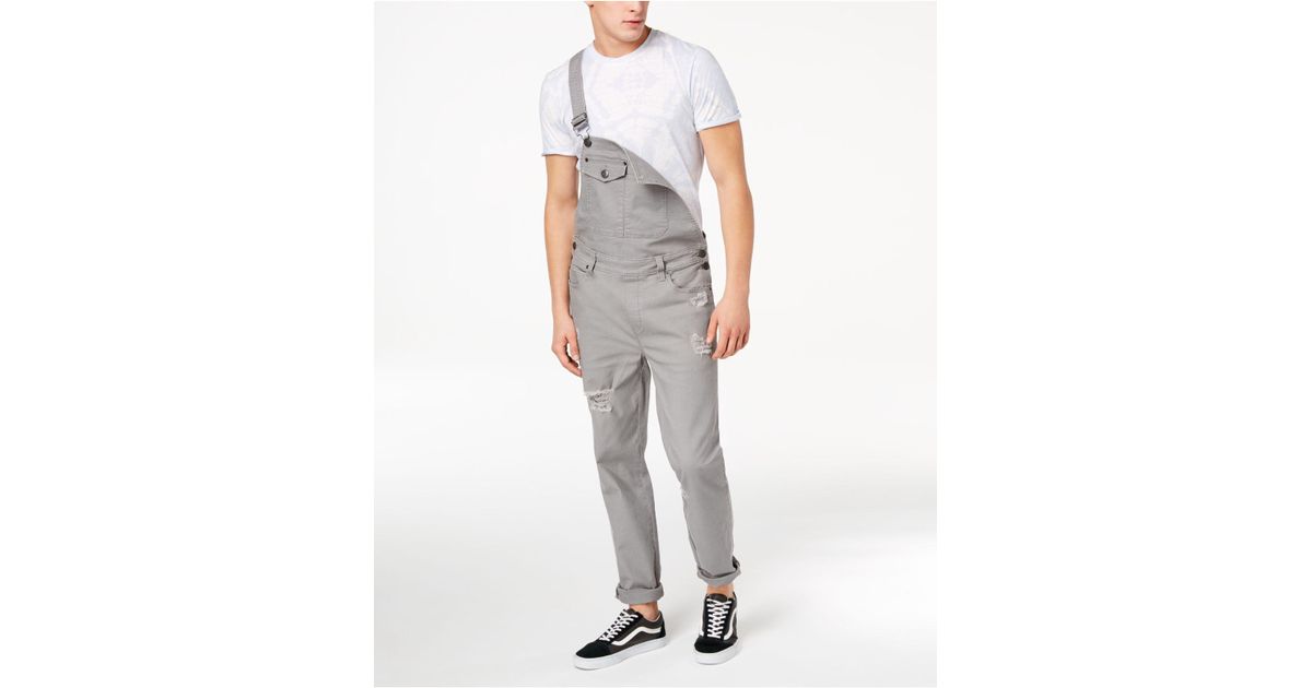 American Rag Cotton Men's Deconstructed Overalls in Grey (Gray) for Men |  Lyst