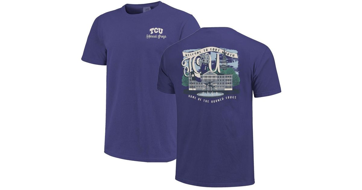 Image One Tcu Horned Frogs Comfort Colors Campus Scene Drawing Script T ...