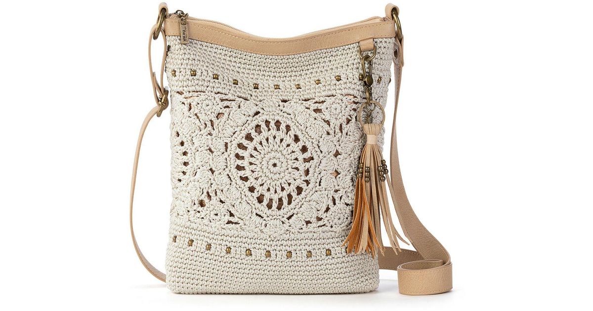The Sak Lucia Crochet Crossbody Bag in Natural Lyst