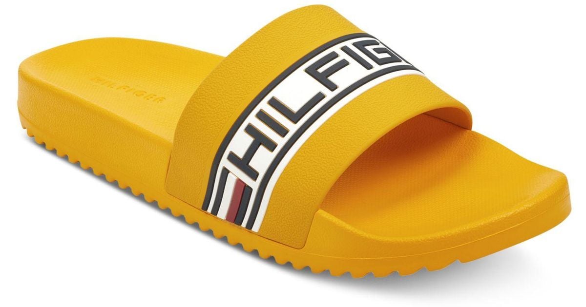 tommy hilfiger yellow sandals