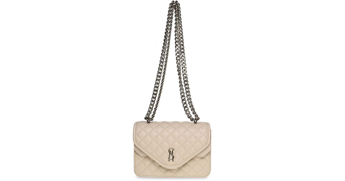 Steve Madden Molto Small Quilted Convertible Crossbody in Natural | Lyst