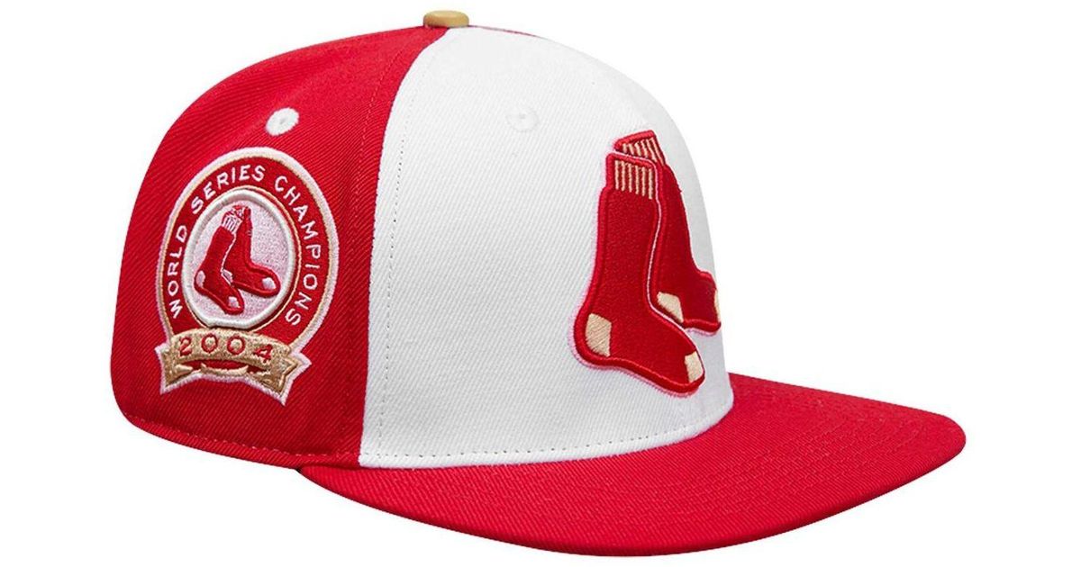 Pro Standard White, Red Boston Red Sox Strawberry Ice Cream Drip
