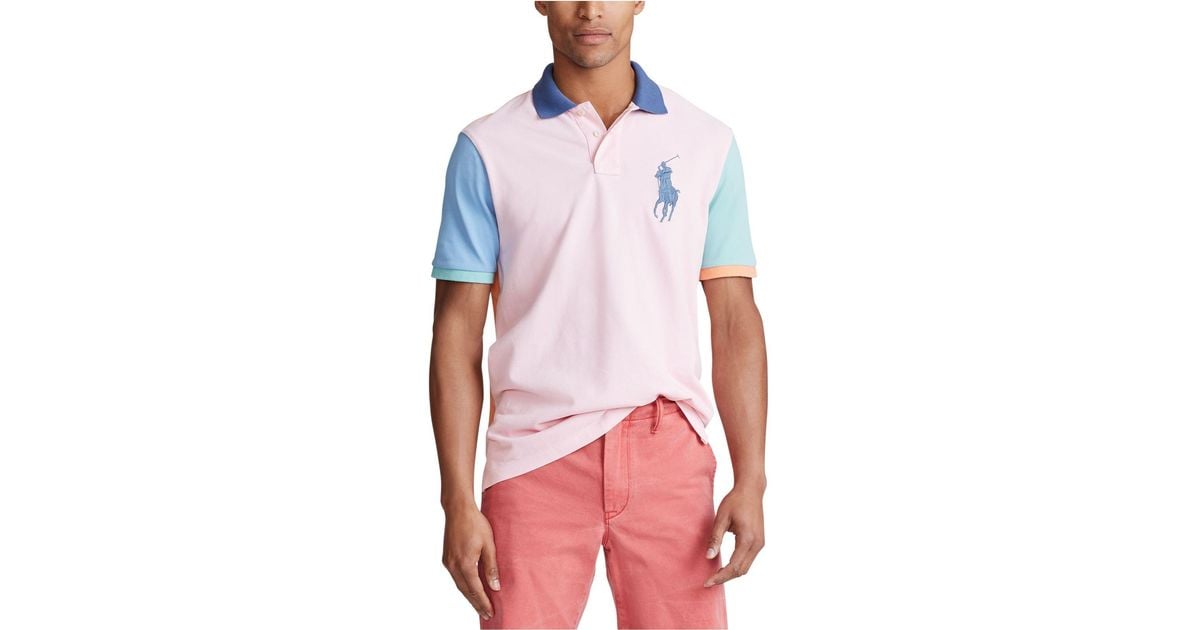 Polo Ralph Lauren Cotton Multi-color Big Pony Mesh Polo Shirt in 
