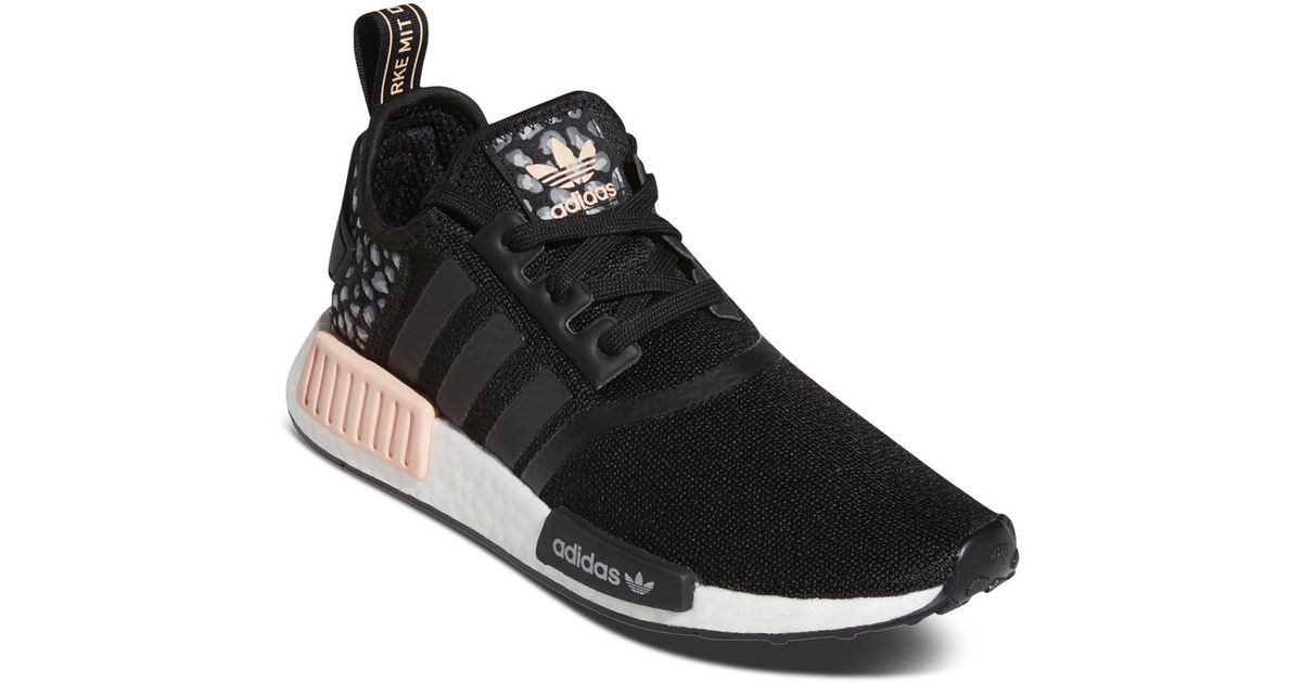 adidas Nmd R1 Animal Print Casual Sneakers From Finish Line in Black | Lyst