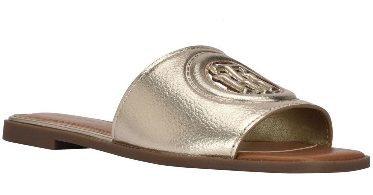 Tommy Hilfiger Womens Mirror Sparkle Beach Slide | Silver / White | Footasylum | Tommy hilfiger 