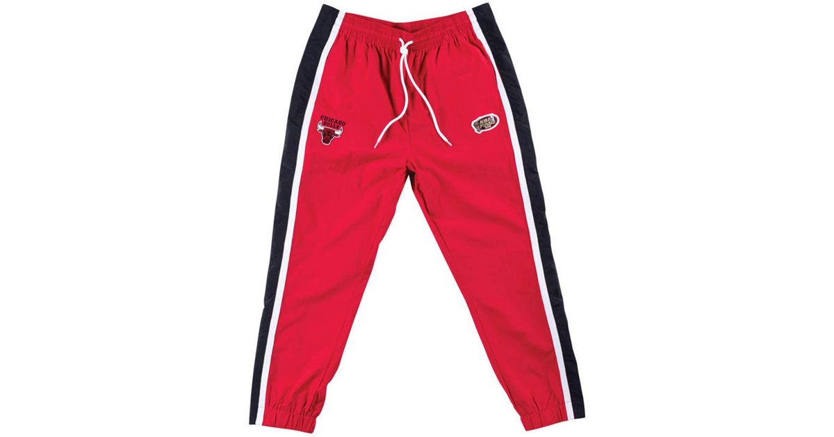 Mitchell & Ness Synthetic Chicago Bulls Tear Away Jogger Pants in  Red/Black/White (Red) for Men | Lyst