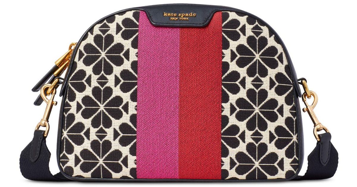 Kate Spade Cotton Spade Flower Jacquard Stripe Addy Medium Dome
