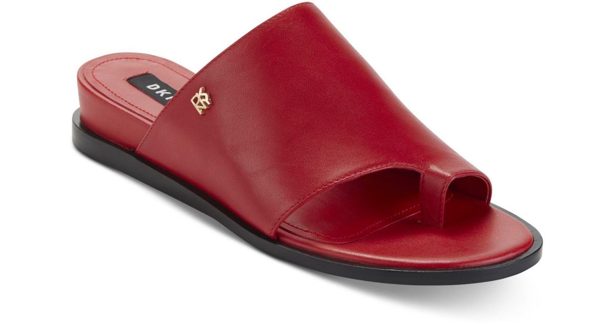 dkny red sandals