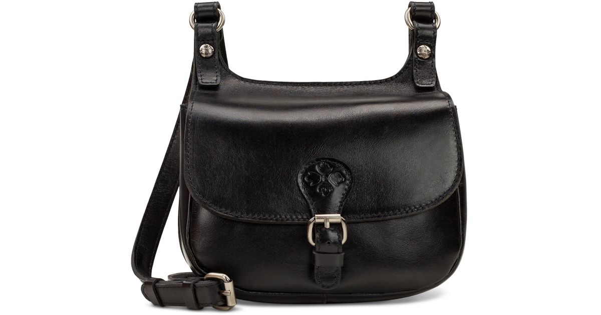 Patricia Nash Linny Leather Saddle Bag in Black Lyst