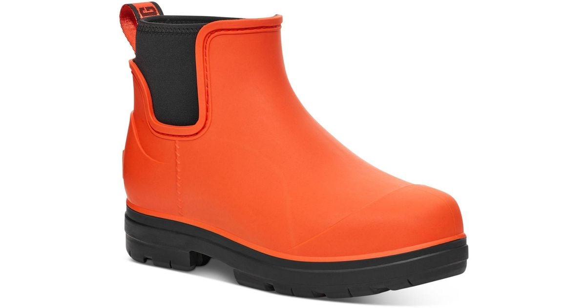 UGG Droplet Lug-sole Waterproof Rain Boots in Orange | Lyst