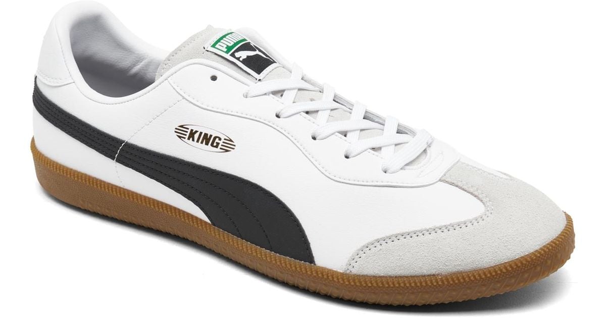 PUMA King 21 It Indoor Soccer Sneakers From Finish Line in White for ...