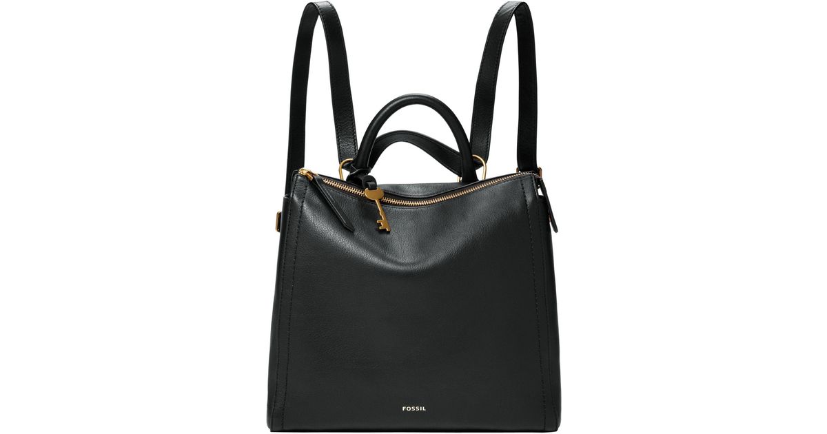 fossil women's parker leather convertible backpack purse handbag