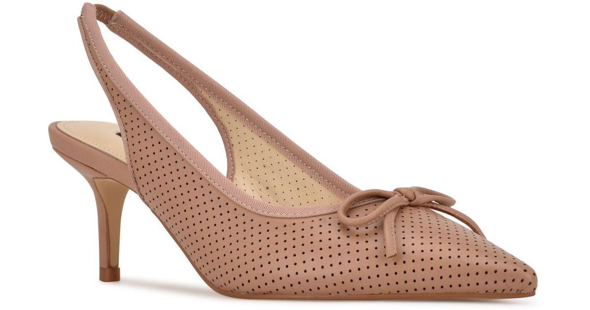 nine west peep toe slingback pumps