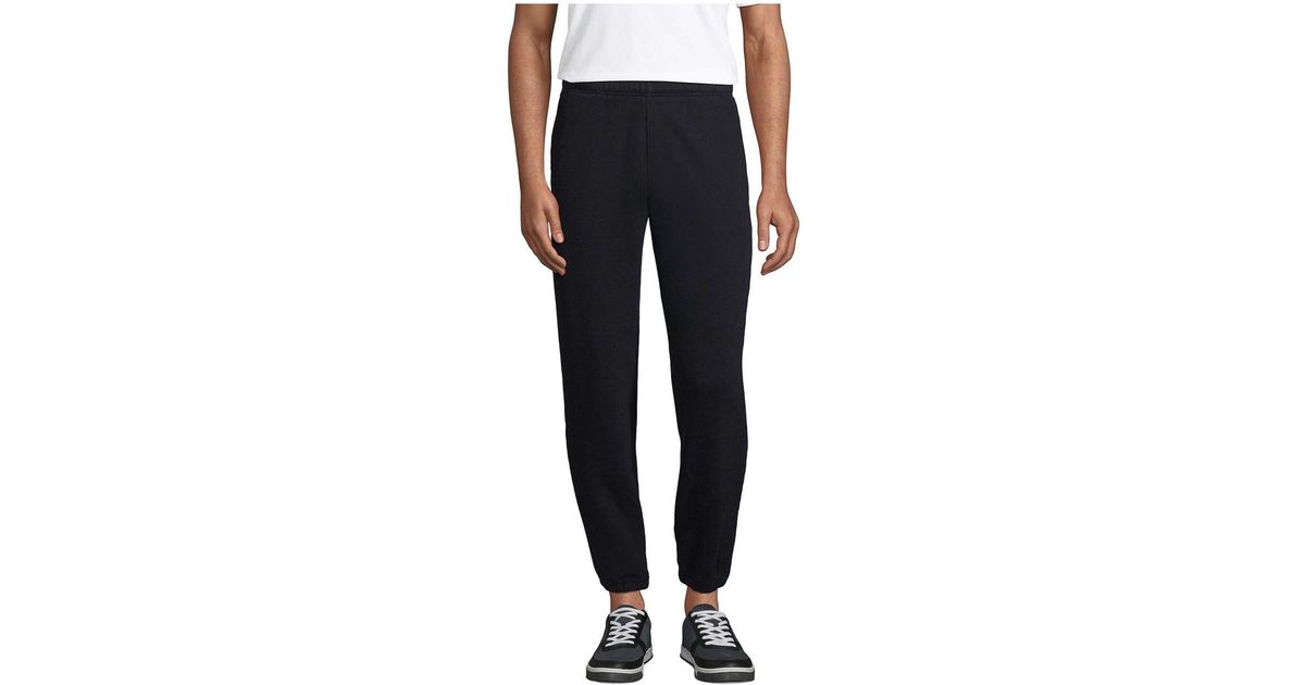 Lands' End Tall Serious Sweats Sweatpants in Black for Men Lyst