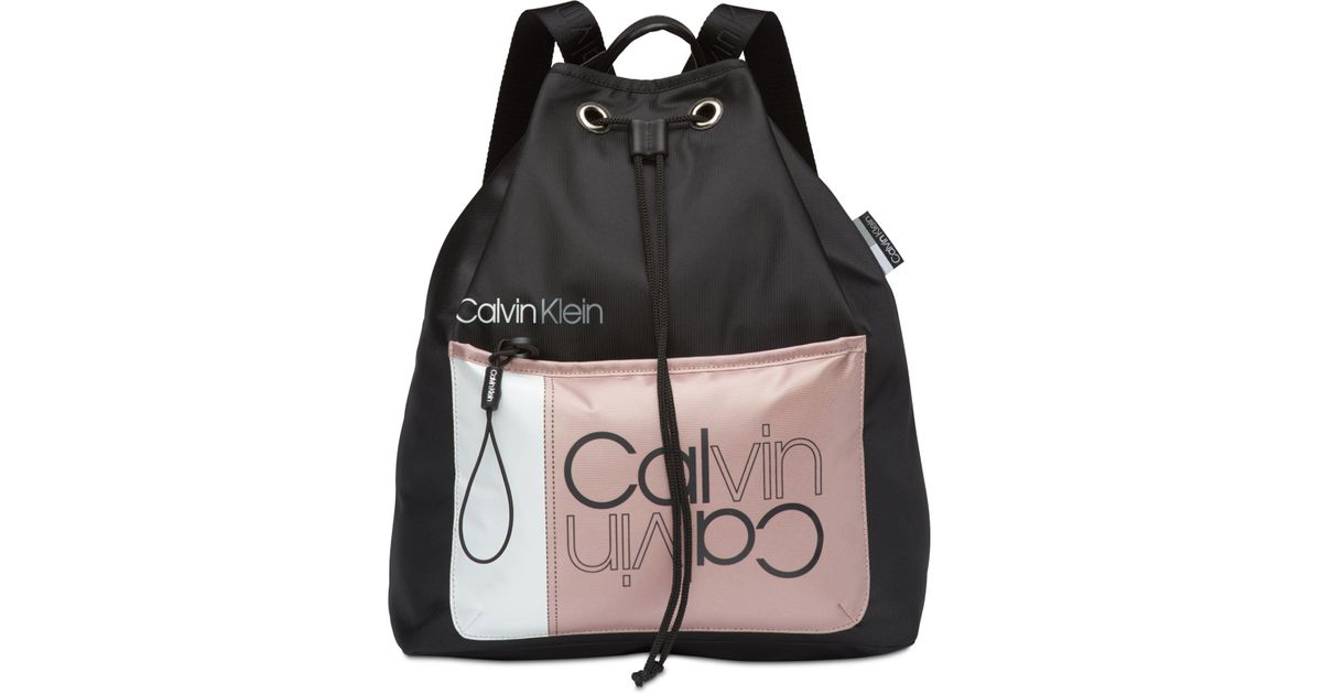 calvin klein drawstring backpack