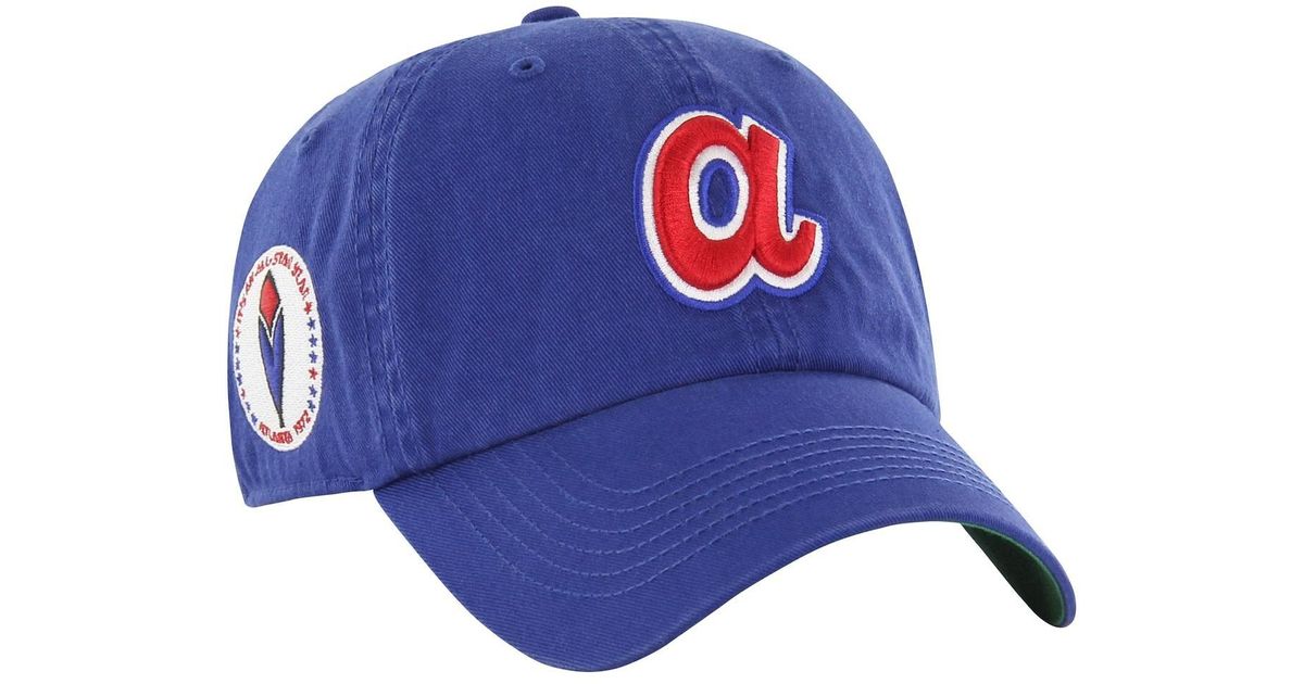 47 Men's Royal Atlanta Braves Cooperstown Collection Franchise Logo Fitted  Hat, Fan Shop