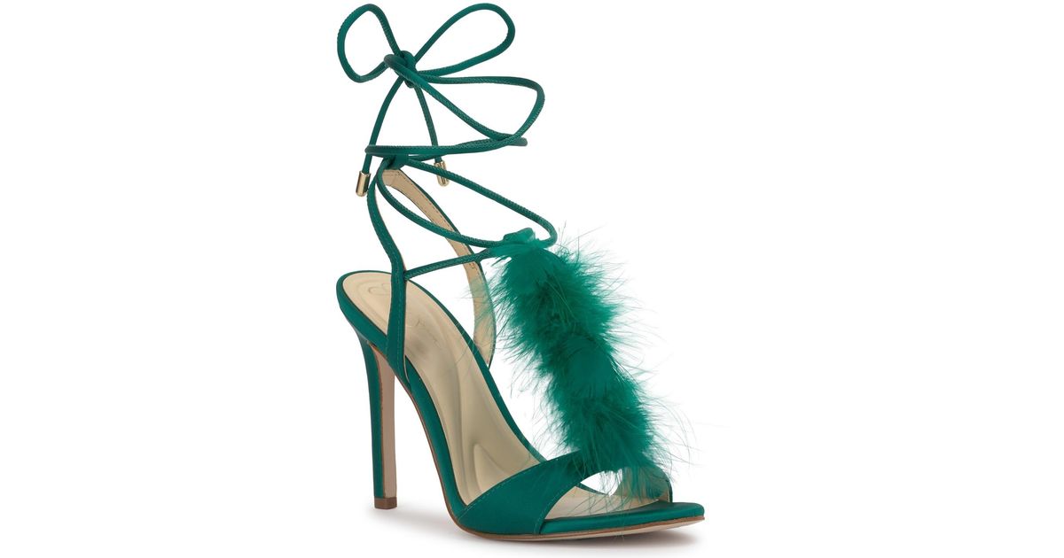 emerald green dress sandals Jessica Simpson Jenzin Feather Wrap in Black shoes SIZES:4 curvy formal dress Emerald Green Off-Shoulder Tiered a pleated boat