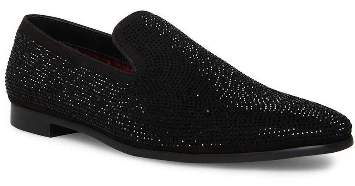 Steve Madden Synthetic Cirius Crystal Embellished Slip-on Loafers in ...
