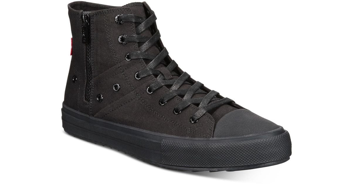 Levi's Zip Ex L High-top Sneakers in Black for Men | Lyst